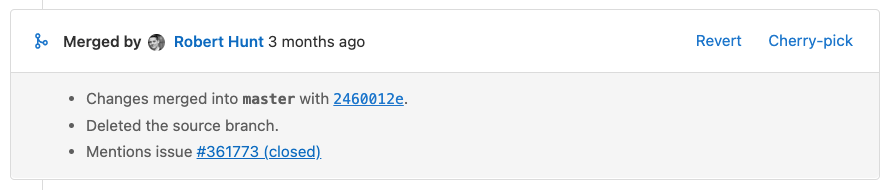 Cherry-pick merge request
